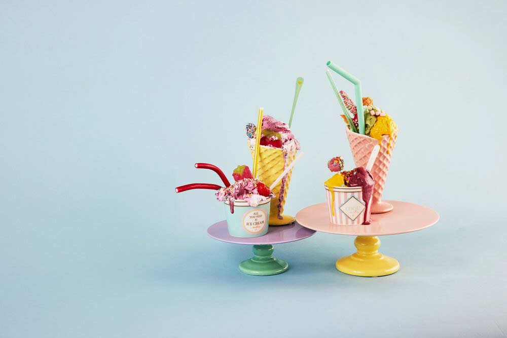 Glas sugerør, multi - 4 stk.